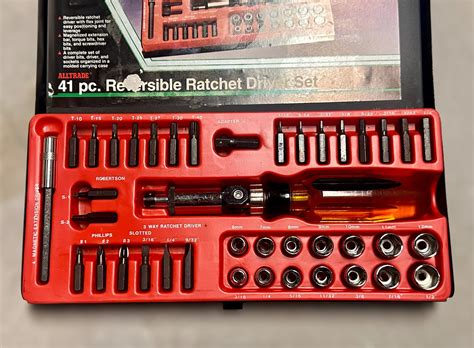 reversible ratchet driver set 1 4 metal box|Japanese Socket Wrench & Bit Set .